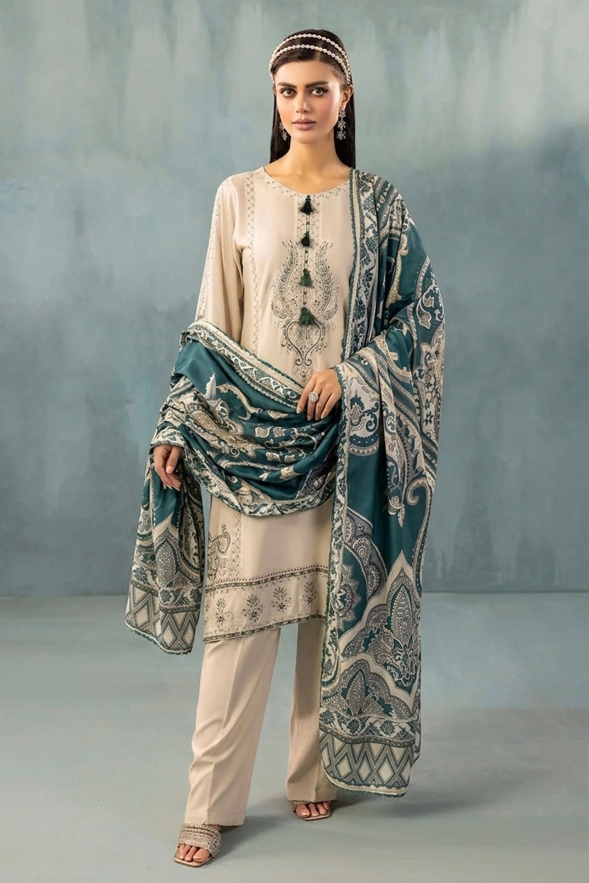 Adan Libas Embroided Linen 3 piece