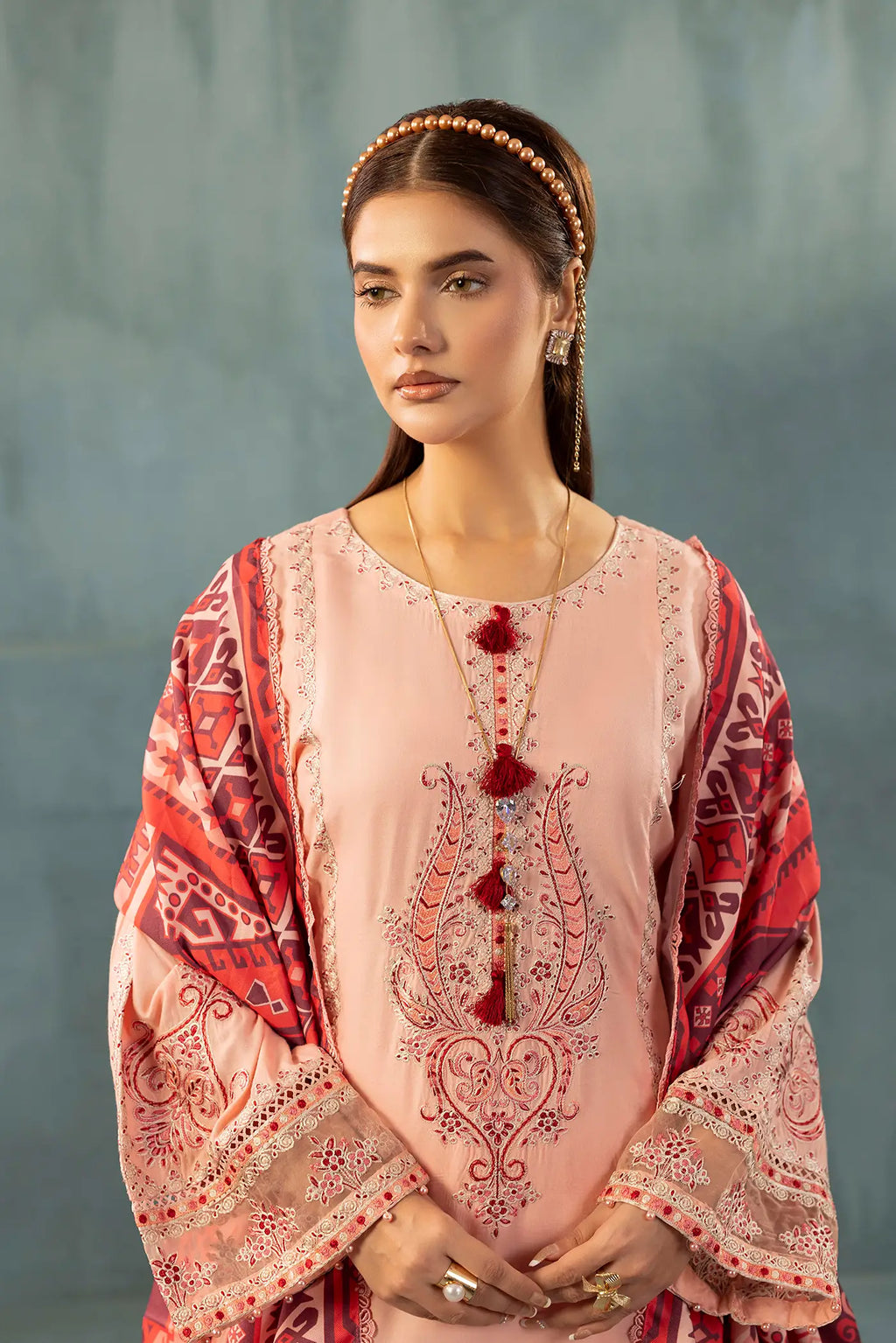 Adan Libas 3 Piece Linen Embroided