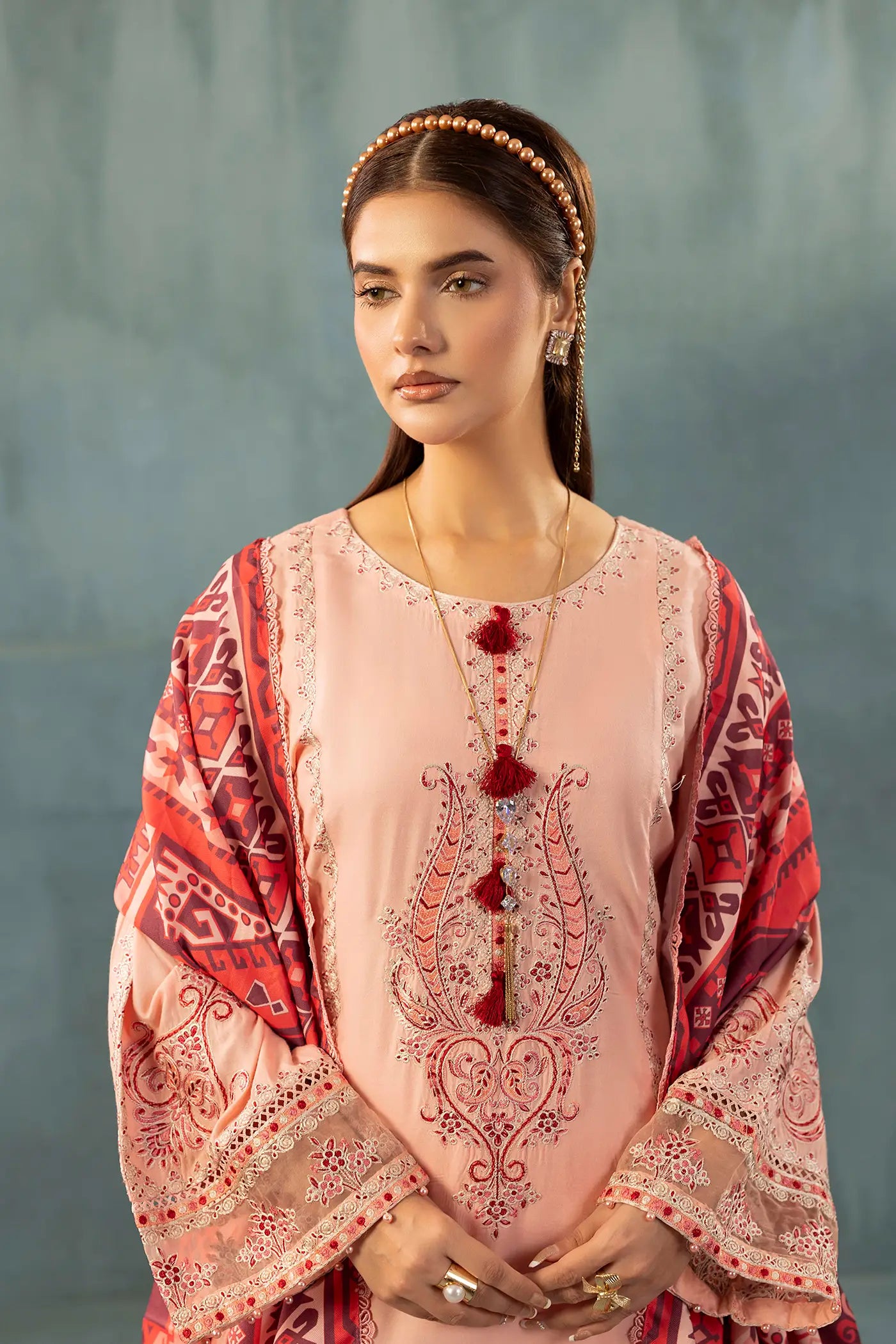 Adan Libas 3 Piece Linen Embroided
