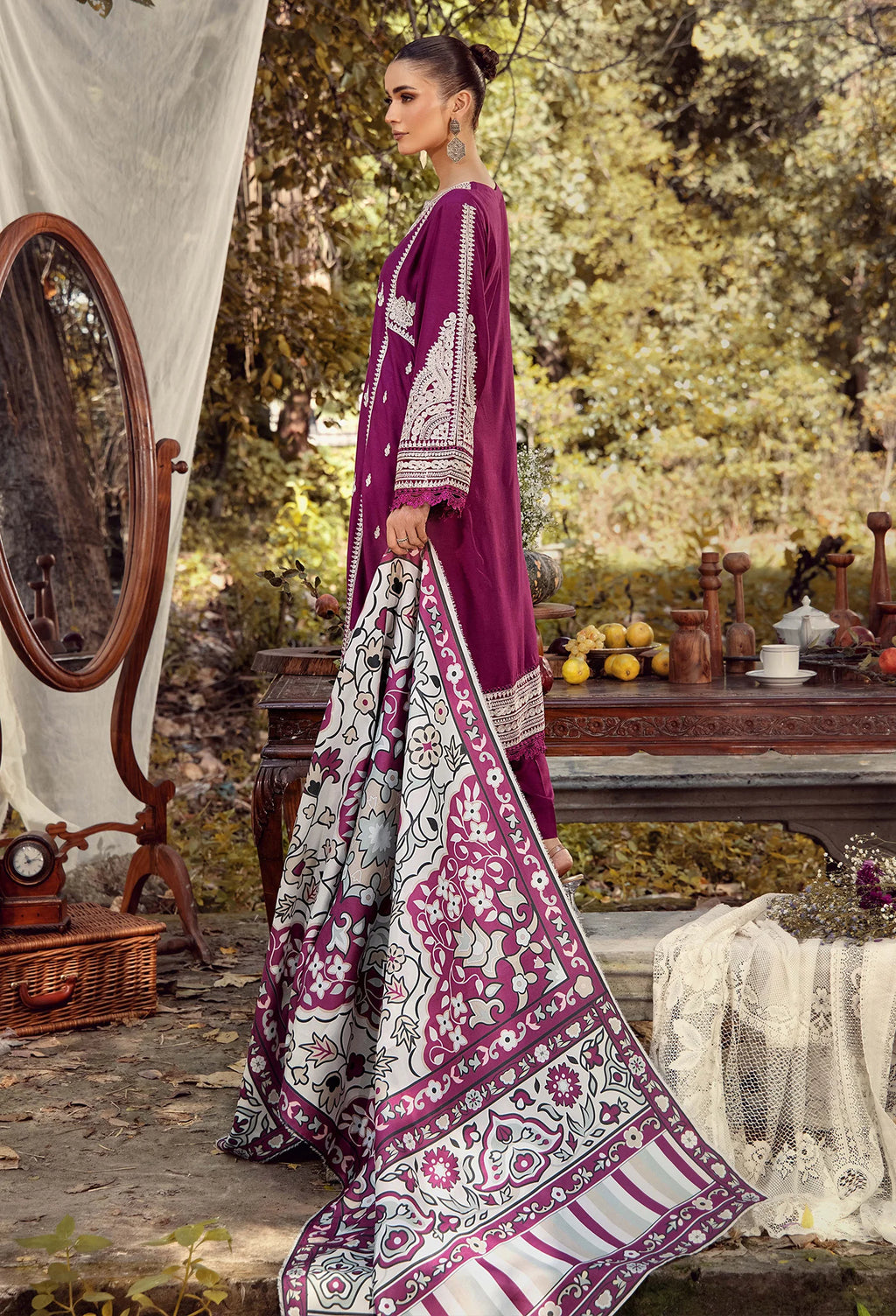 Adan Libas Embroided Linen 3 piece