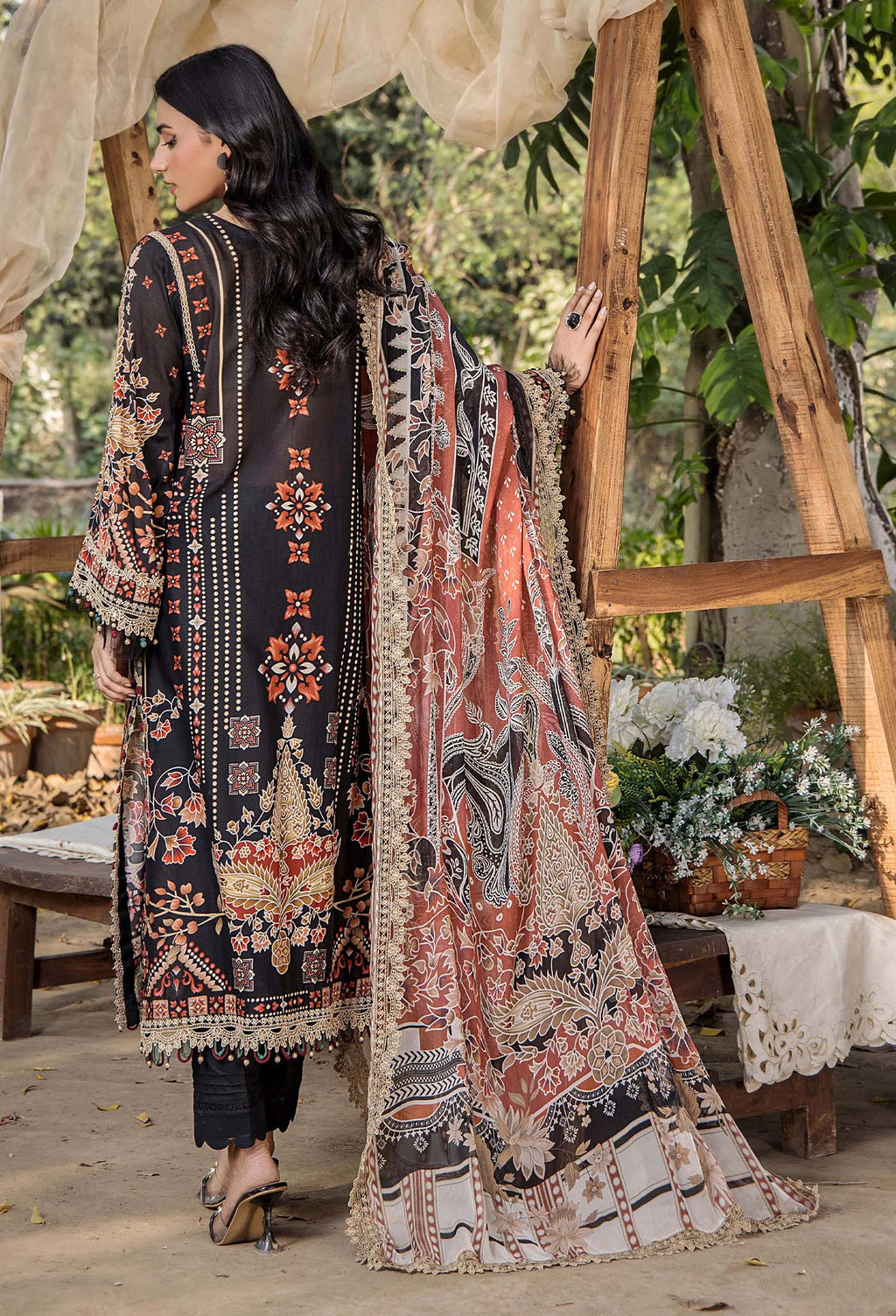 Adan Libas Lawn Dress 3 piece With Bamber chiffon Duppata