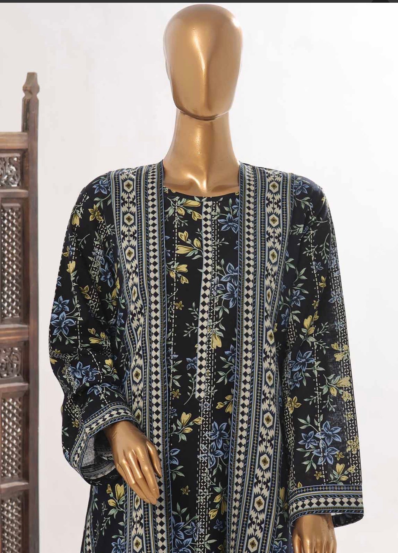 Bin saeed Khadder 3 piece Coat style co ords