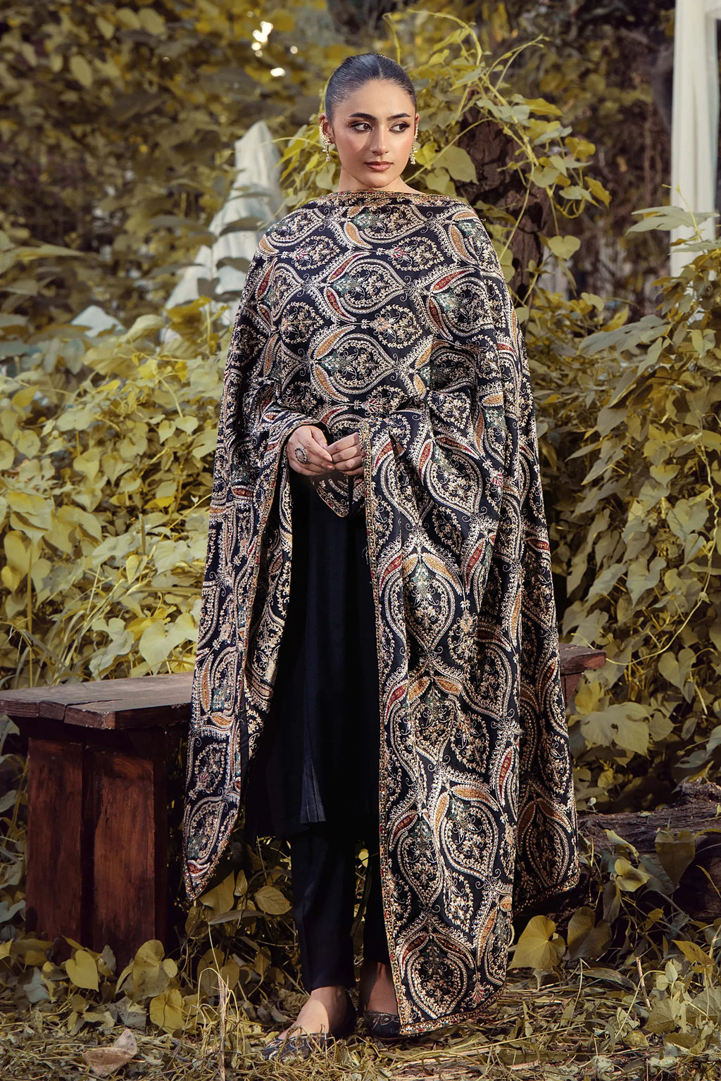 Adan Libas Dhanak 3 piece with Formal Shawl