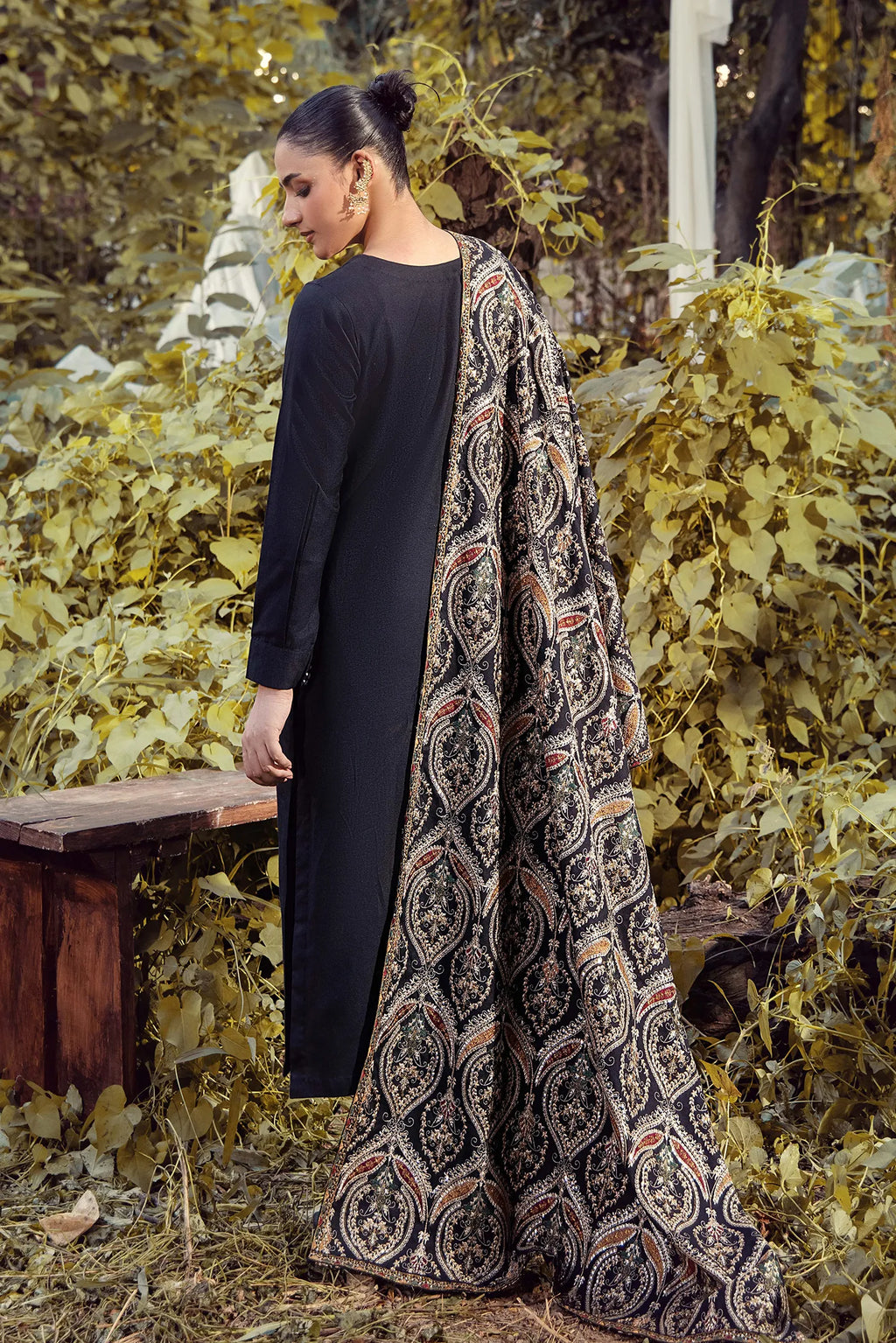 Adan Libas Dhanak 3 piece with Formal Shawl