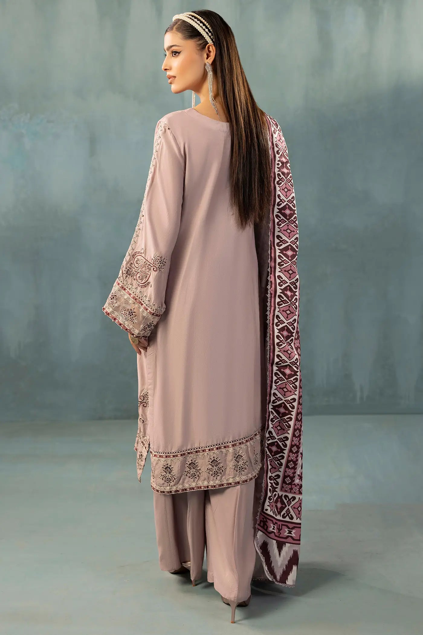 Adan libas 3 piece linen embroided