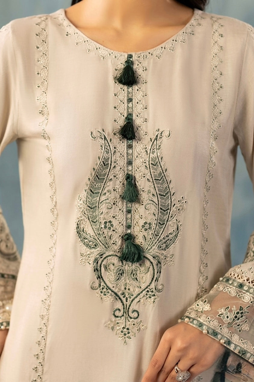 Adan Libas Embroided Linen 3 piece