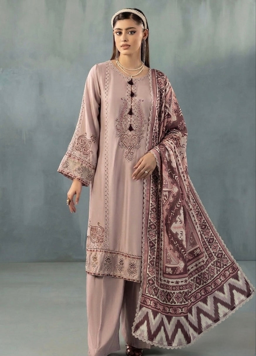 Adan libas 3 piece linen embroided