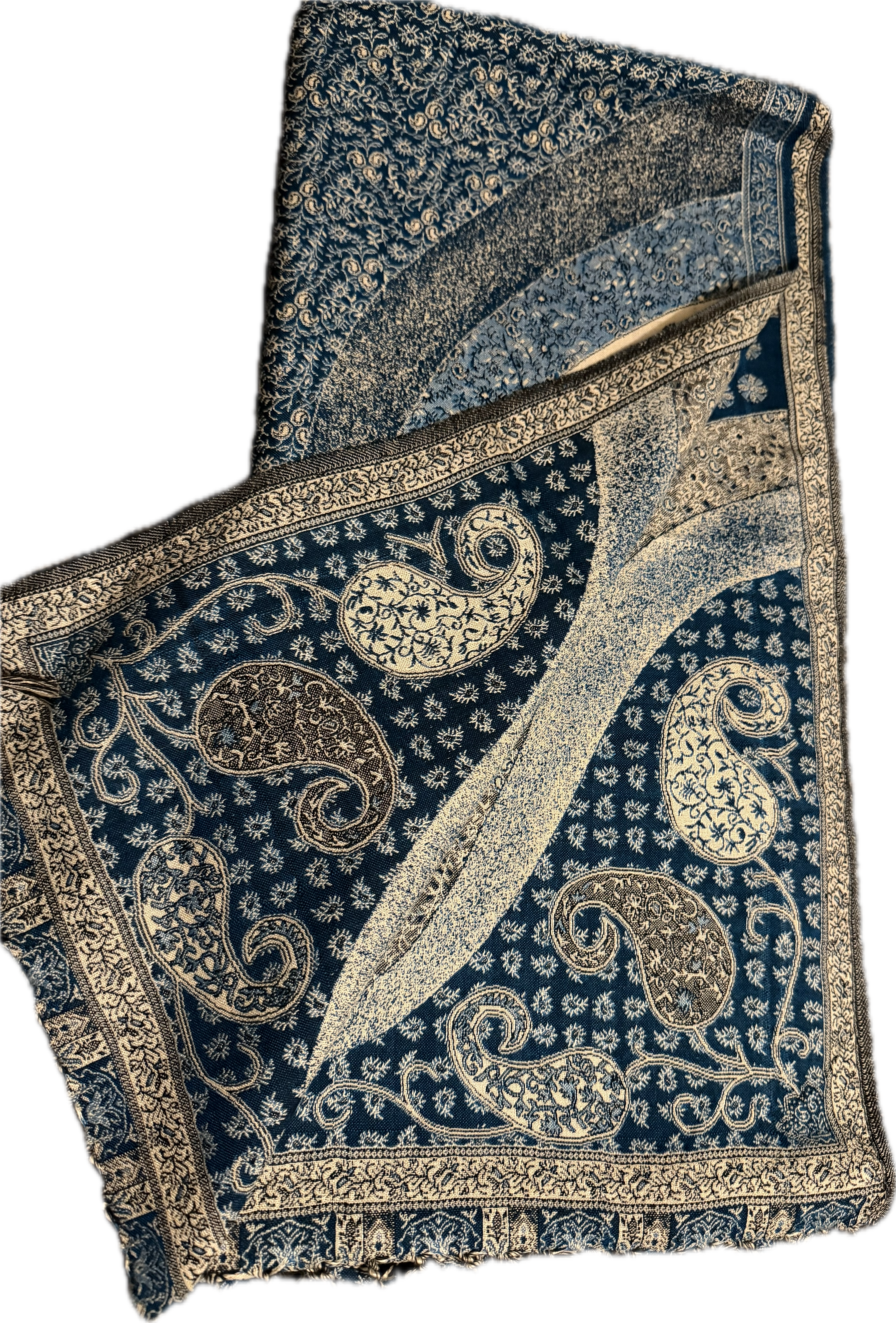 Kashmiri Whool shawl blue