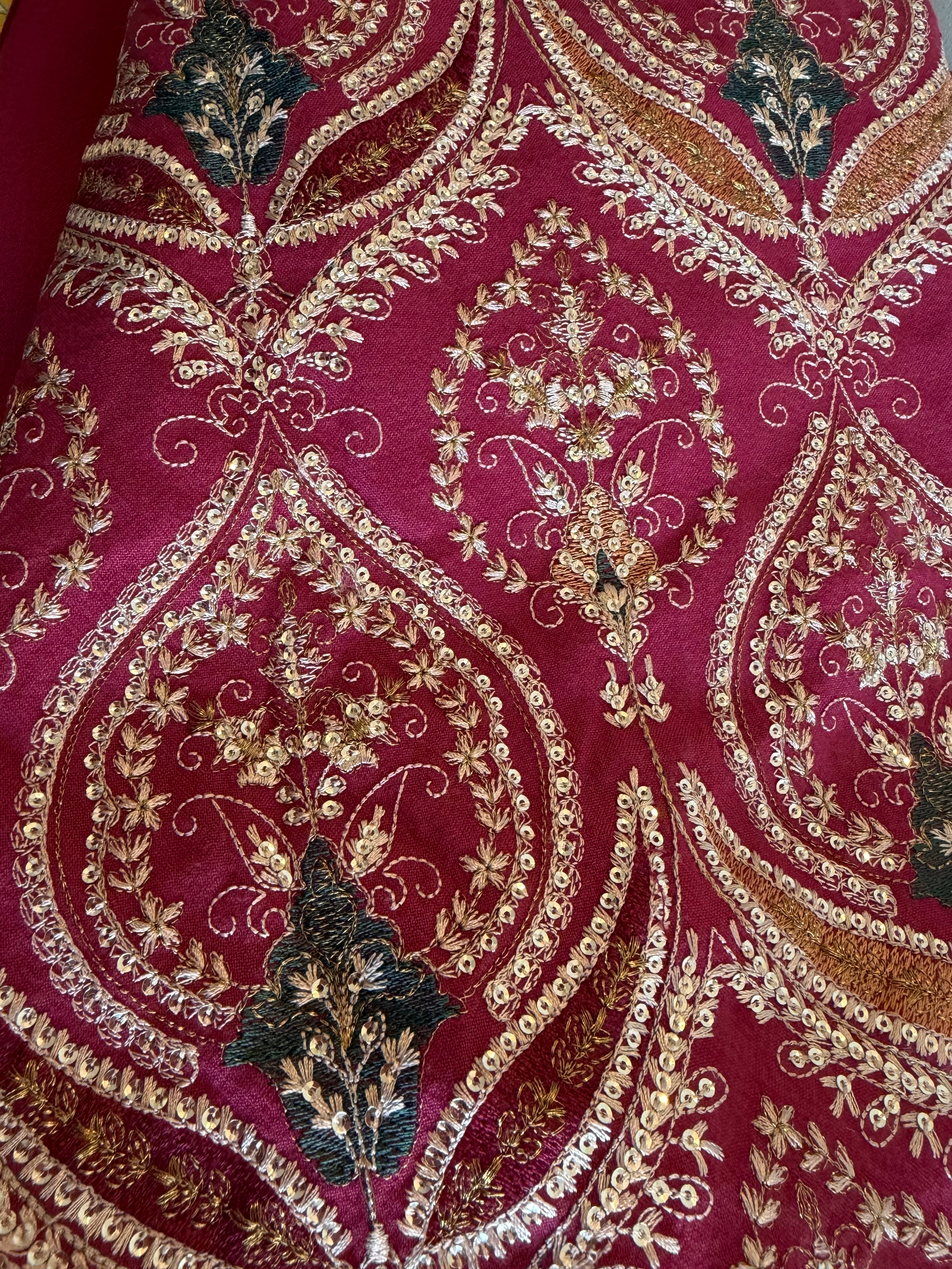 Adan Libas Dhanak 3 piece Dark Pink