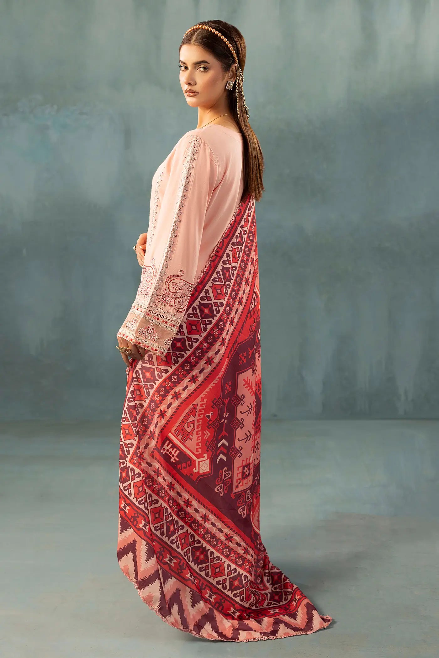 Adan Libas 3 Piece Linen Embroided