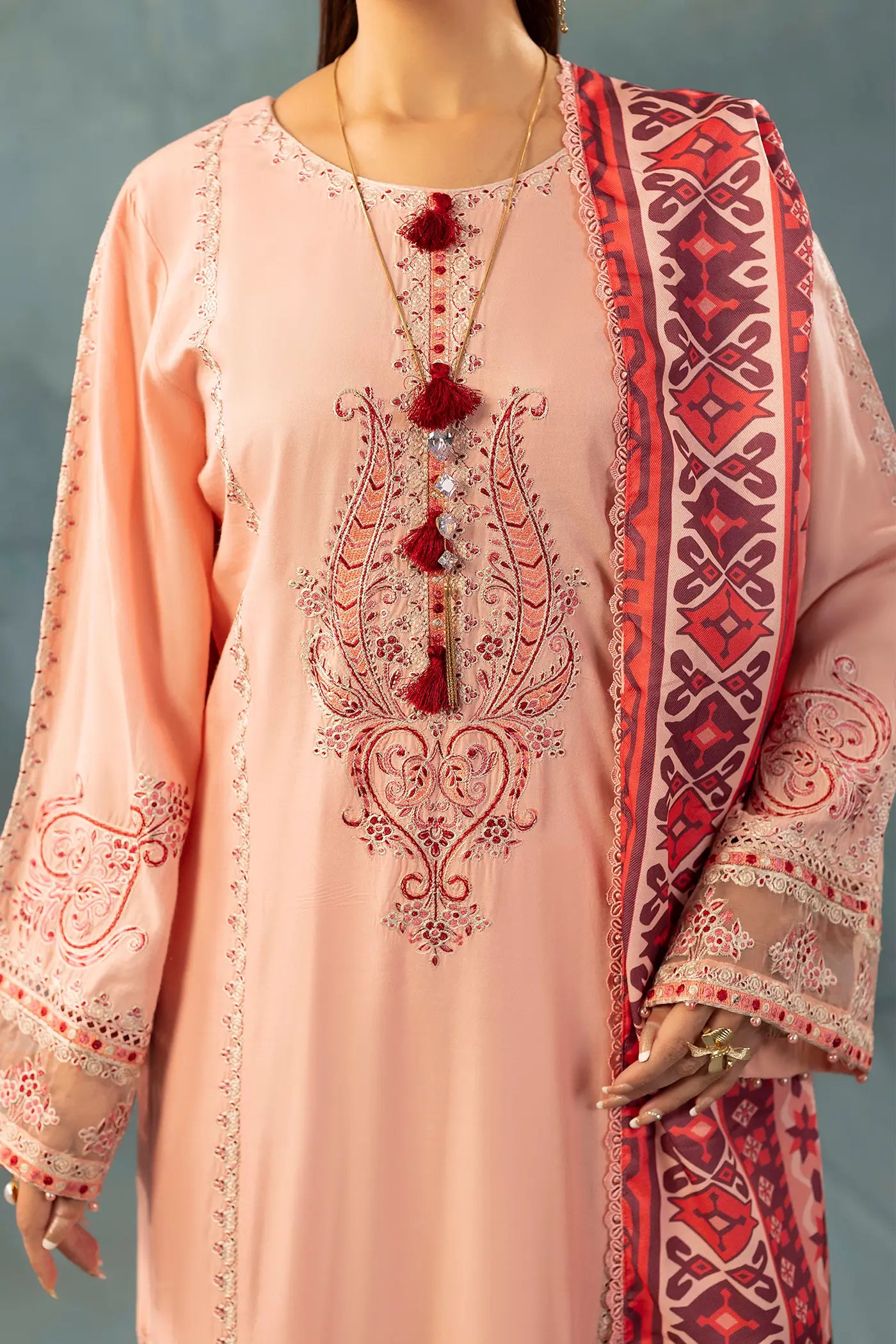 Adan Libas 3 Piece Linen Embroided