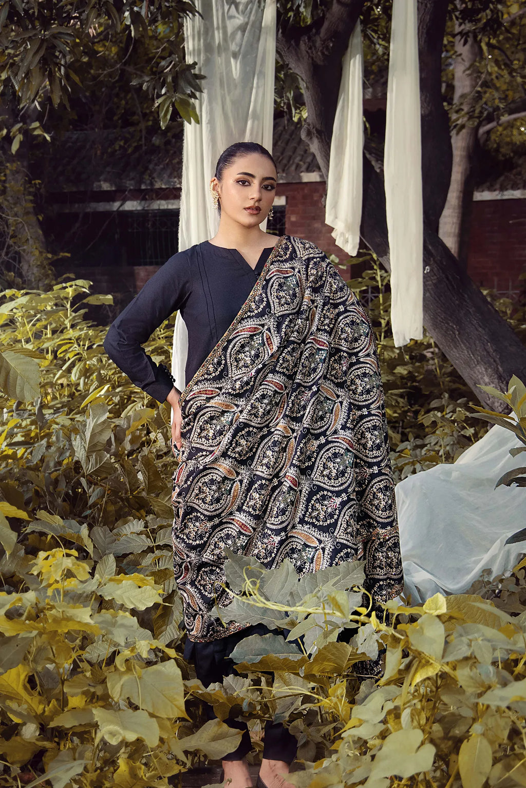 Adan Libas Dhanak 3 piece with Formal Shawl