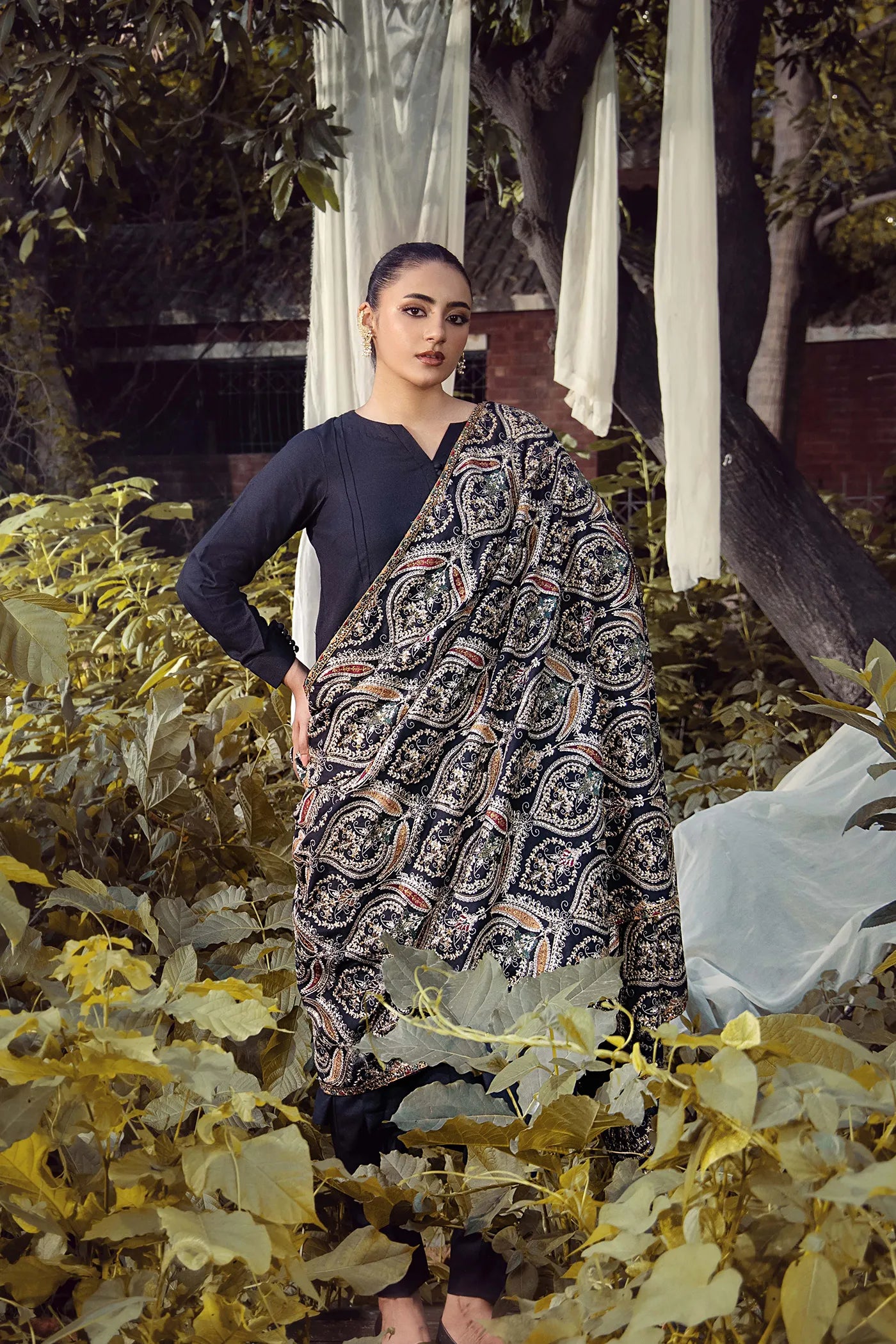 Adan Libas Dhanak 3 piece with Formal Shawl